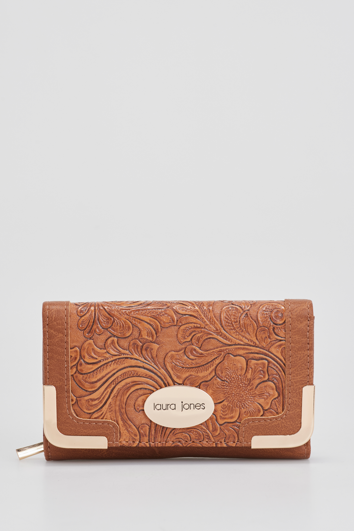 Laura Jones Tooled Medium Trifold Wallet – Strandbags Australia