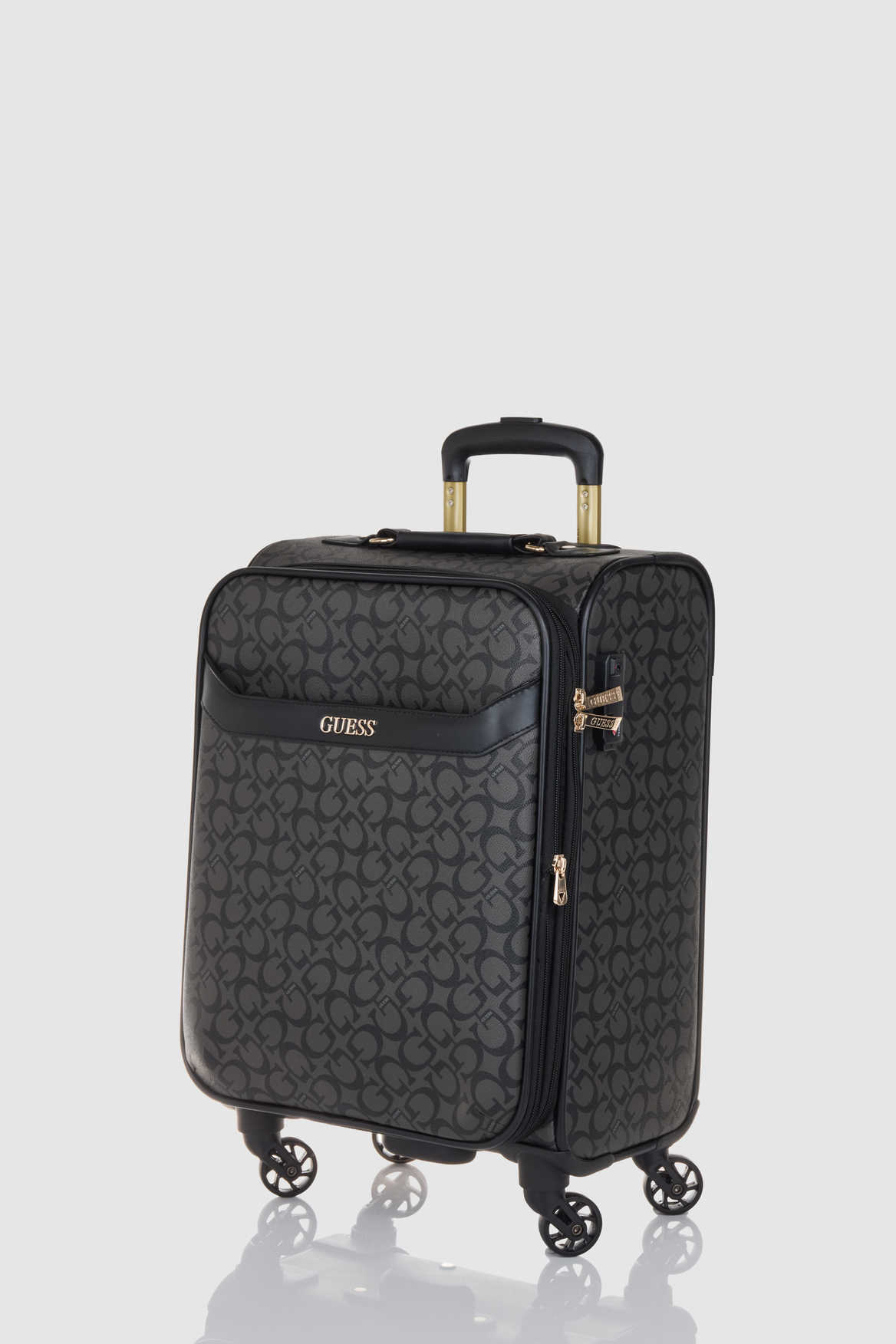 Guess luggage black discount