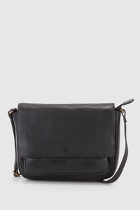 Cam Leather Flapover Bag