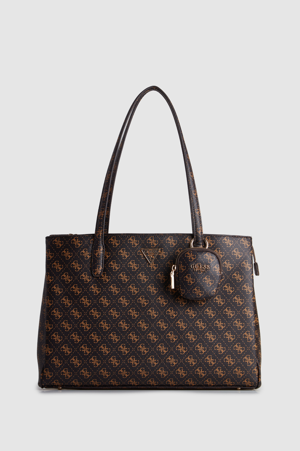 GUESS Power Play Borsa Grande Tech Tote In Poliuretano – Con Pochette Interna Rimovibile – Oro Lucido - 2