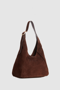 Alexa Leather Small Suede Hobo Bag