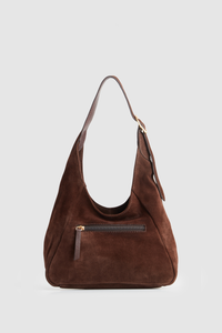 Alexa Leather Small Suede Hobo Bag