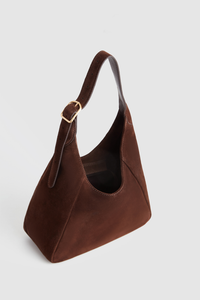 Alexa Leather Small Suede Hobo Bag