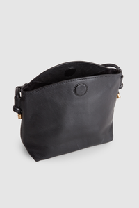 Clara Leather Curve Top Crossbody