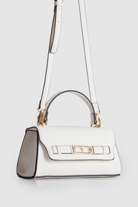 Belt Logo Top Handle Bag