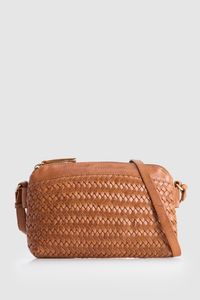 Elise Leather Weave Crossbody Bag