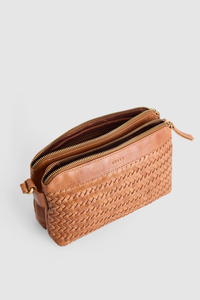 Elise Leather Weave Crossbody Bag