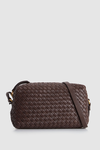 Margo Leather Weave Crossbody Bag