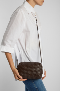 Margo Leather Weave Crossbody Bag