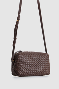 Margo Leather Weave Crossbody Bag