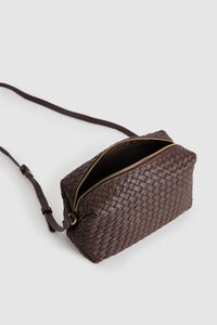 Margo Leather Weave Crossbody Bag