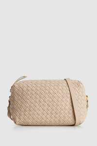 Margo Leather Weave Crossbody Bag