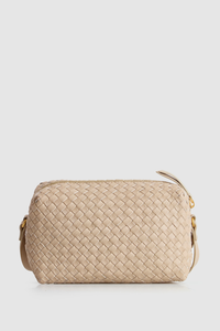 Margo Leather Weave Crossbody Bag