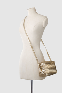 Margo Leather Weave Crossbody Bag