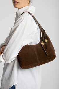 Nina Leather Suede Hobo Bag