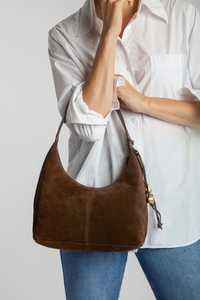 Nina Leather Suede Hobo Bag
