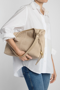 Nina Leather Suede Hobo Bag