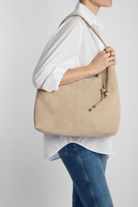 Nina Leather Suede Hobo Bag