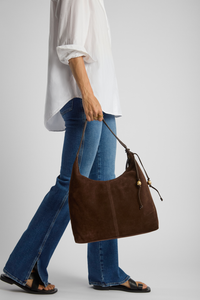 Nina Leather Suede Hobo Bag