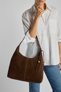 Nina Leather Suede Hobo Bag