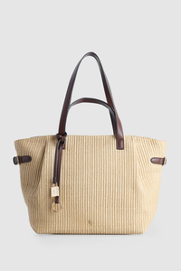 Straw Charm Tote