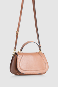Elara Leather Flap Crossbody Bag