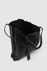 Alba Leather Unlined Tote Bag