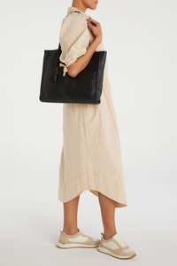 Alba Leather Unlined Tote Bag