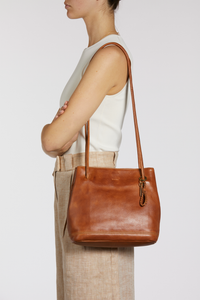 Piper Leather Plait Trim Tote Bag