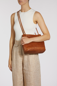 Piper Leather Plait Trim Tote Bag