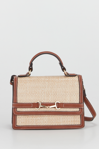 Straw Top Handle Bag
