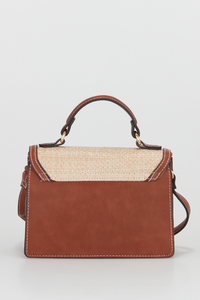 Straw Top Handle Bag