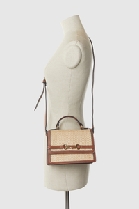 Straw Top Handle Bag