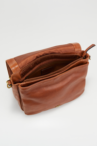 Ava Leather Flapover Bag