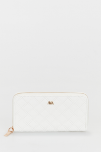 Large Quilted Zip Around Wallet