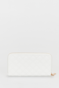 Large Quilted Zip Around Wallet