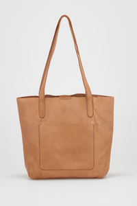Alba Leather Unlined Shopper Bag