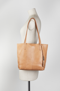 Alba Leather Unlined Shopper Bag