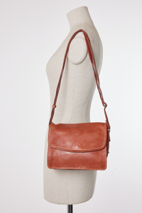 Gwen Leather Stitch Flapover Bag