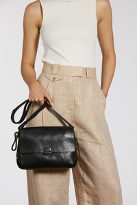 Piper Leather Flapover Bag