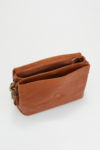 Piper Leather Flapover Bag