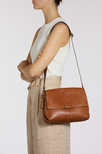 Piper Leather Flapover Bag