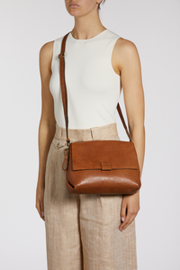 Piper Leather Flapover Bag