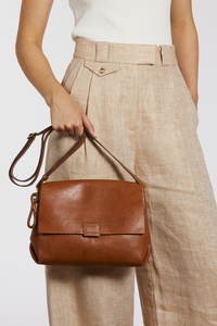Piper Leather Flapover Bag