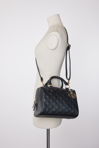 Quilted Small Barrel Bag