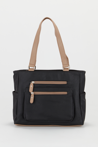 Two Tone Zip Tote Bag