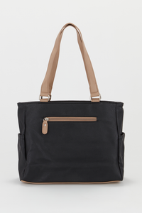 Two Tone Zip Tote Bag