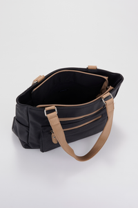 Two Tone Zip Tote Bag