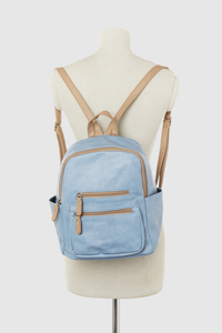 Two Tone Zip Backpack