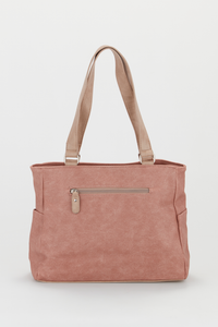 Two Tone Zip Tote Bag